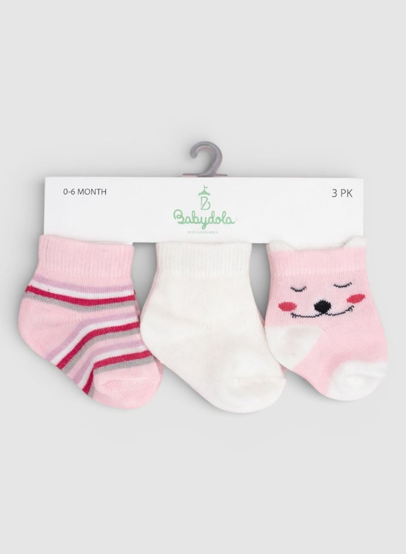 Socks - Pink and White